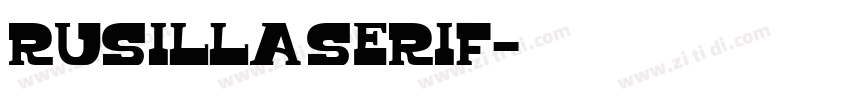 Rusilla serif字体转换